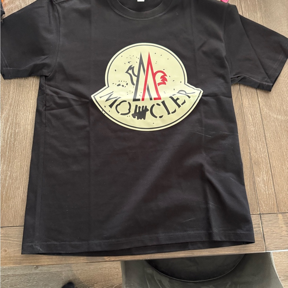 Moncler Black Tee with Bold Logo
